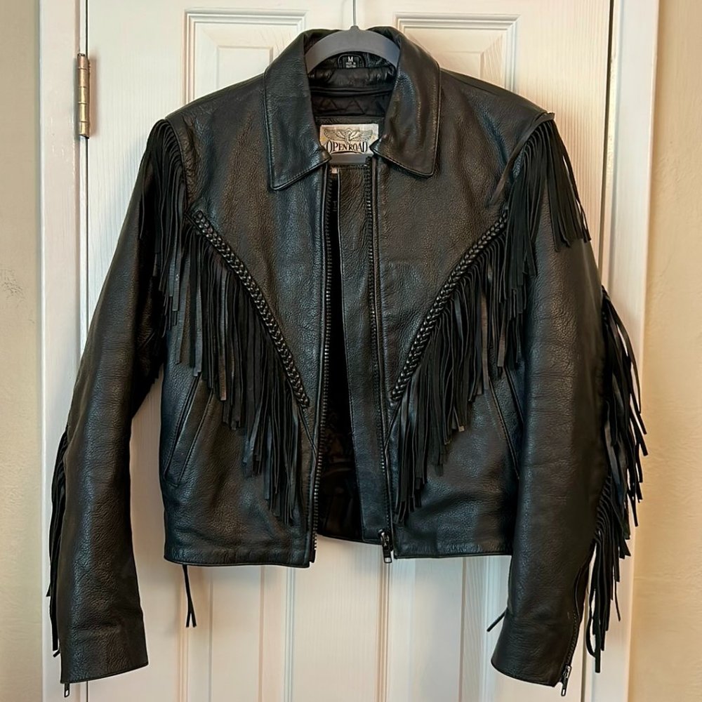 Open Road for Wilson's Fringe Leather Jacket - Vintage